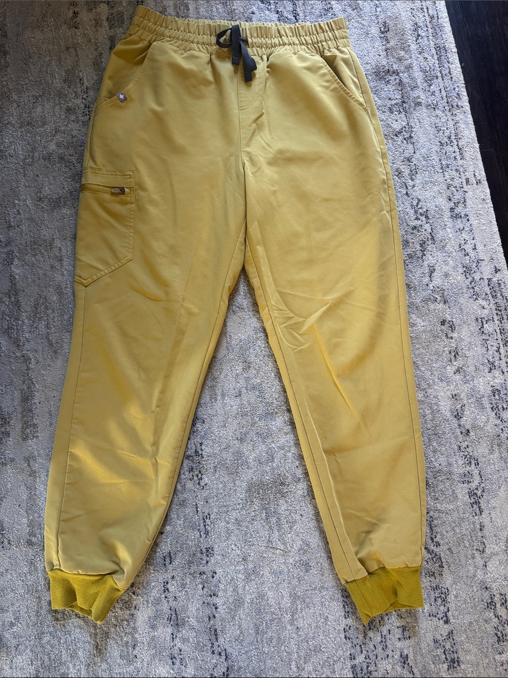 Figs Zamora Jogger Scrubs in Mustard Yellow